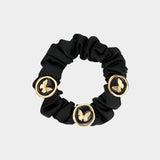 Noir Bloom Emblem Scrunchie