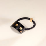 Black Three Square Hair Tie