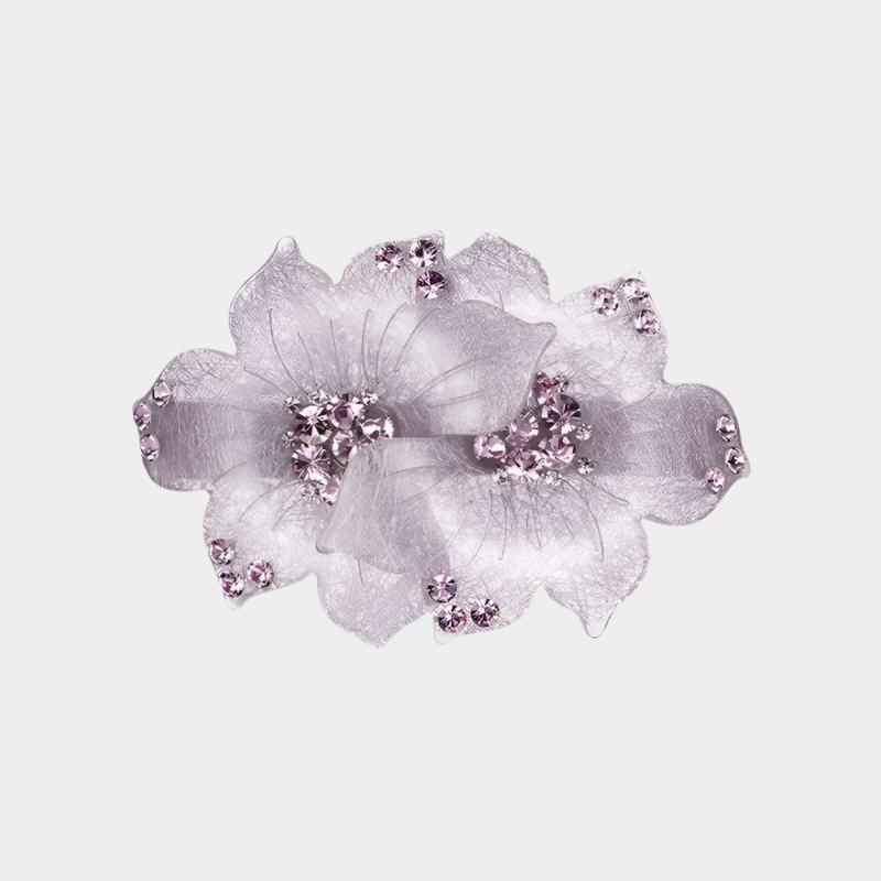 Lavender Crystal Bloom Clip