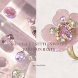 Blossom Glow Rosy Crystal Ring