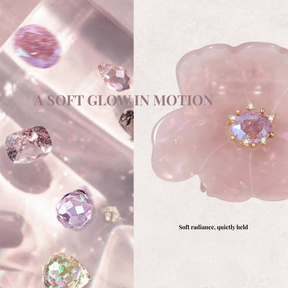 Blossom Glow Rosy Claw Clip