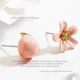 Peach Blossom Asymmetric Earrings