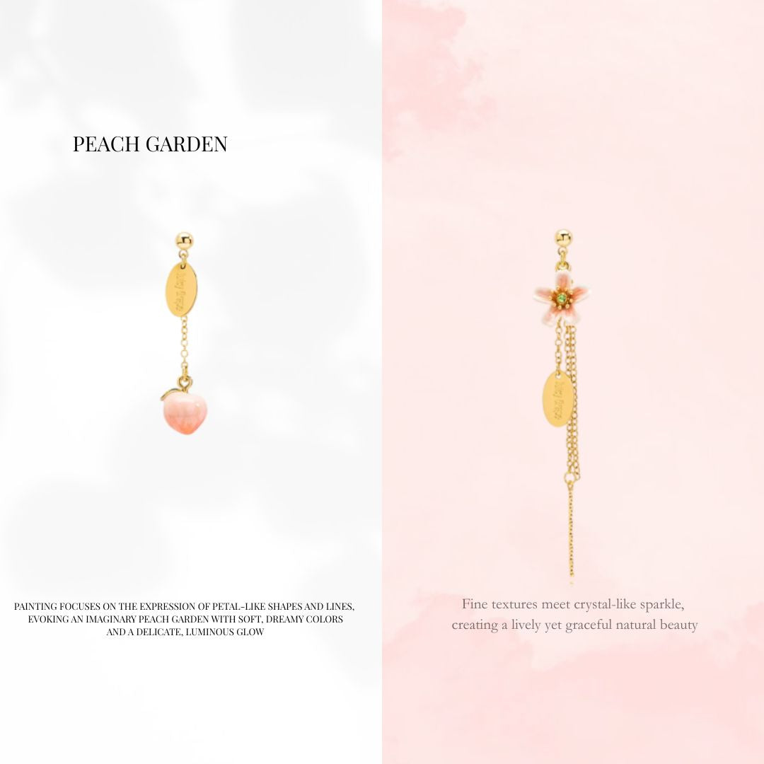 Peach Garden Drop Earrings