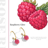 Raspberry Bloom Hoop Earrings