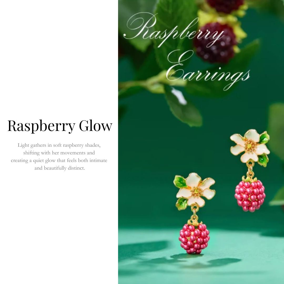 Raspberry Blossom Earrings