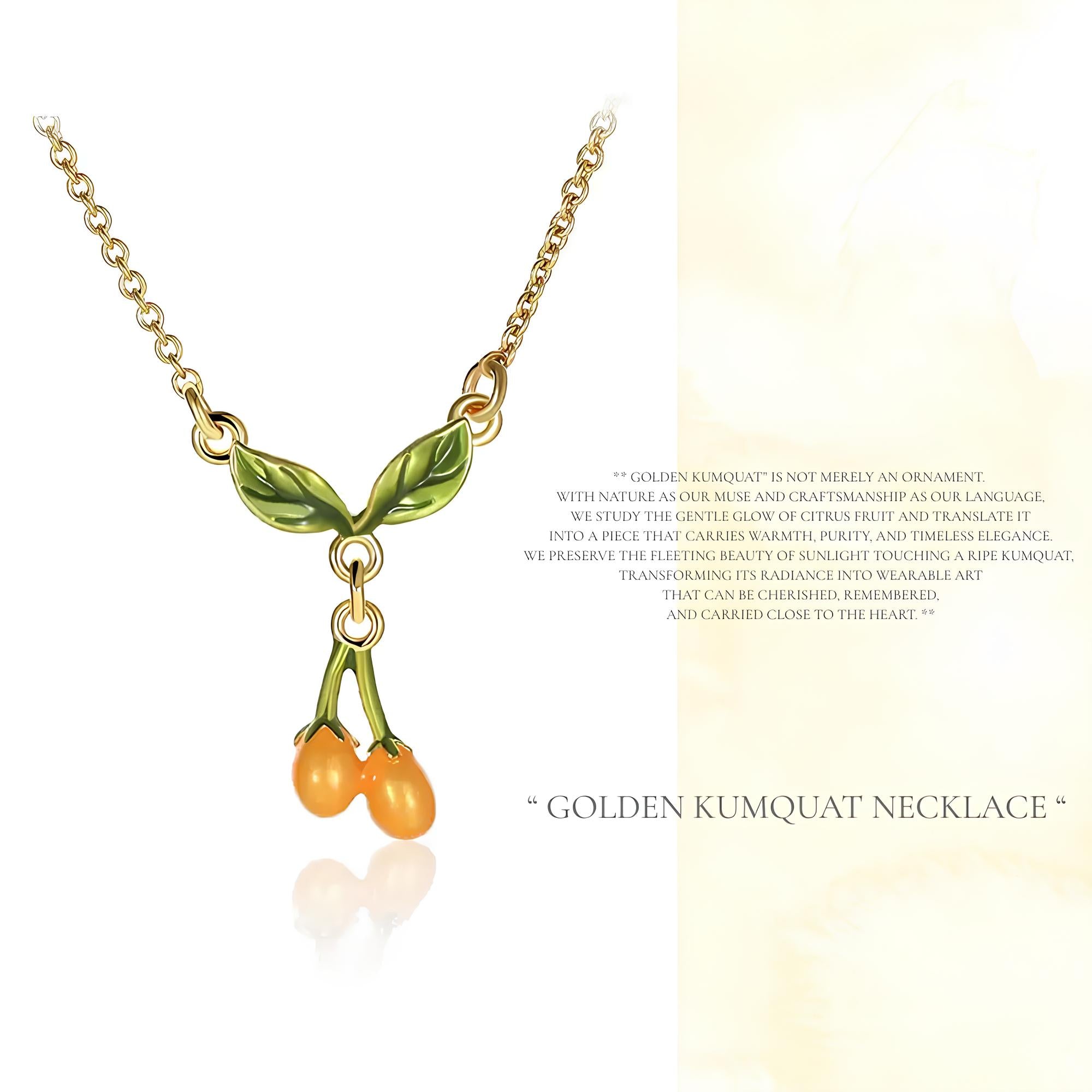 Golden Kumquat Necklace