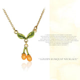 Golden Kumquat Necklace