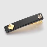 Black & Gold Square Straight Hair Pin