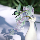 Hyedrangea & Butterfly U-Shaped Hair Stick