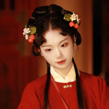 Wild Strawberry Flower Hair Stick