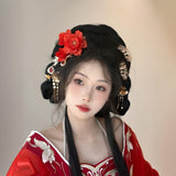 Scarlet Peony U-Shaped Hair Stick