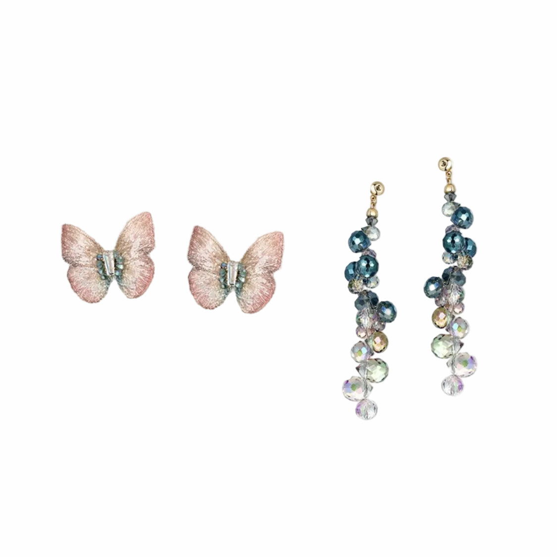Pink Serenity Butterfly Earrings