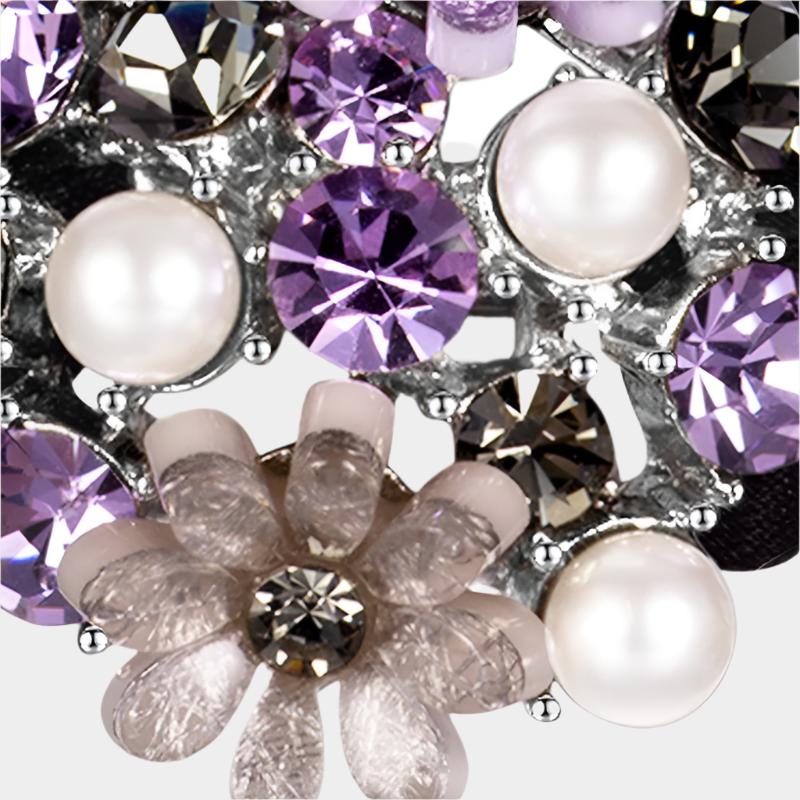 Rhinestone Flower Hair Scrunchie