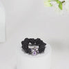 Rhinestone Flower Hair Scrunchie