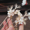 Oriental Deer and Flower U-Shaped Hair Stick