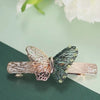 Gold & Green Butterfly Straight Hair Pin