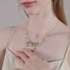 Blueberry Bloom Tassel Necklace