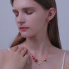 Red Berry Flower Necklace